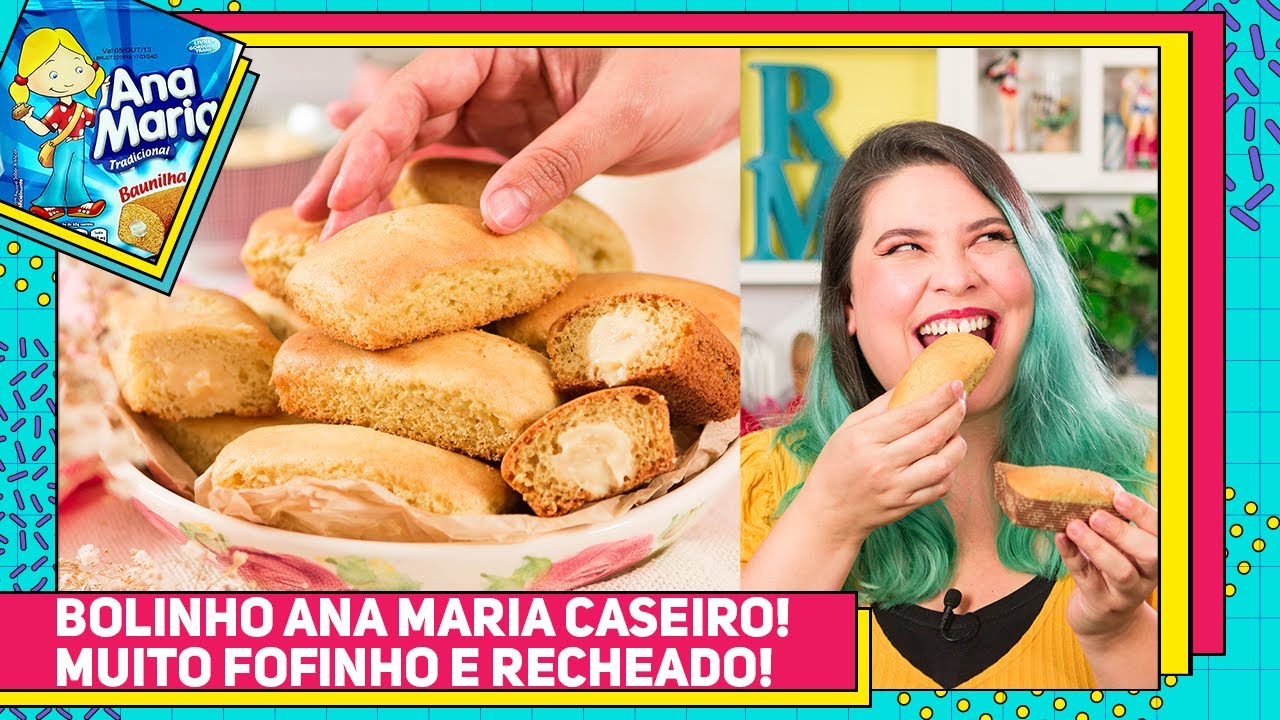 Como fazer BOLINHO ANA MARIA EM CASA! Recheado, Muito fofinho e fácil de  fazer! Bolo Caseiro