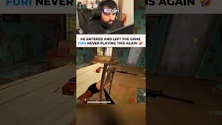 HE ENTERED AND LEFT THE GAME FURI NEVER PLAYING THIS AGAIN 🤣 funny moments #shorts #fortnite #furi