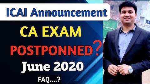 CA Exam Postponned l Clarification l MUST WATCH