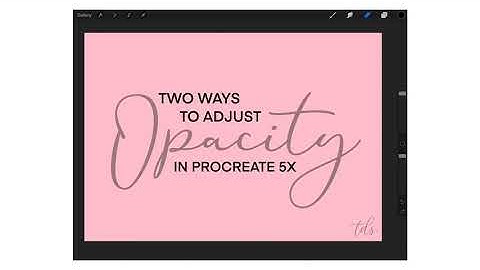 Two Ways to Adjust Opacity in Procreate 5x