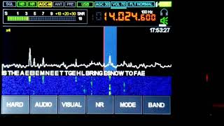 DECODING MORSE CODE ON 20M - MALACHITE DSP SDR RECEIVER 4-22-2021