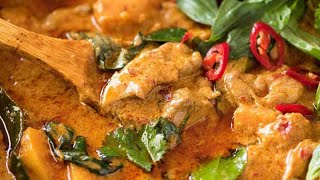 طبق خرافي اشهر اكلة تيلاندية دجاج الكاري الاحمر Thai chicken red curry