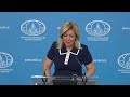 Russian MFA Spokeswoman Maria Zakharova briefing, Moscow, June 10, 2026