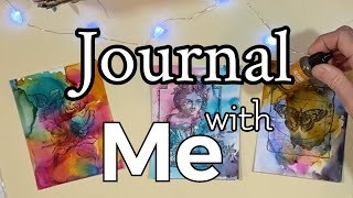LAYERS RULE!  Journal With Me using Alcohol Ink Journal Cards and Gel Pen Lettering!