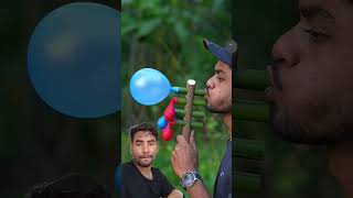 DIY Bamboo slingshots with black stick #slingshots #art #youtubeshorts