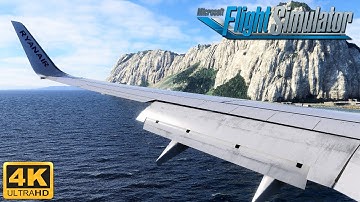 (4K) Microsoft Flight Simulator 2020 - PMDG 737-700 EXTREME TURBULENCE GO AROUND - Dangerous Airport