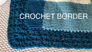 Crochet V- Stitch Border On A Knitted Blanket ~ Addi, Sentro, Circular Knitting
