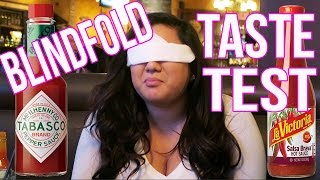 BLINDFOLD TASTE TEST!! Vlogmas Day 7!