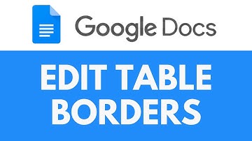 Cómo editar los bordes de una tabla en Google Docs | Color, grosor y estilo | Tutorial de Google ...