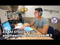 Engineering finals cram 8 hour intense study marathon   study with me vlog