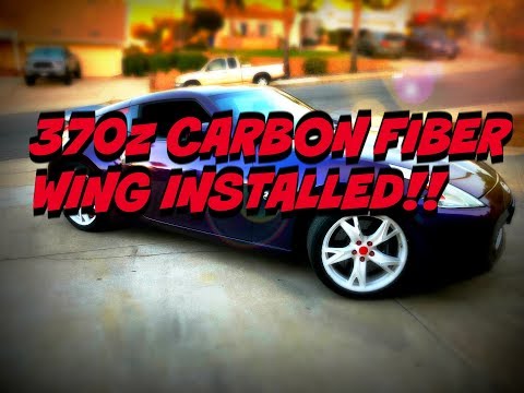 BAD ASS WING INSTALLED ON THE NISSAN 370z AKA FAIRLADY Z