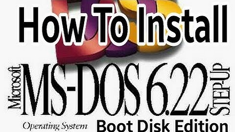 How to Install MS-DOS 6.22 with Boot Disk