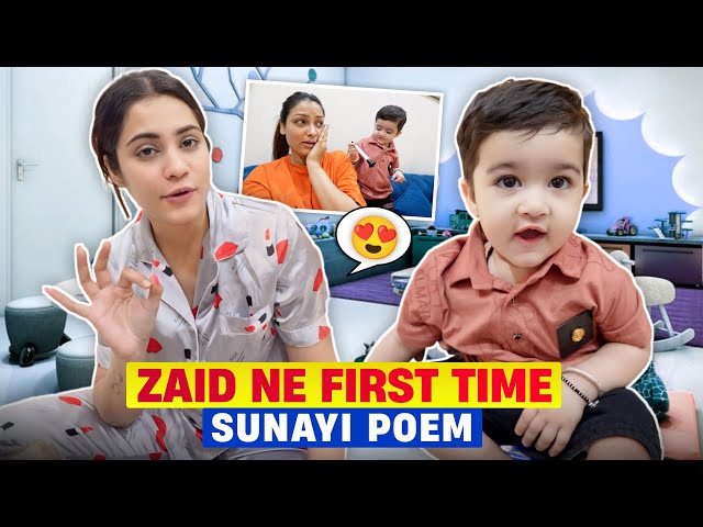 ZAID NE FIRST TIME SUNAYI POEM | Malik Kids class=