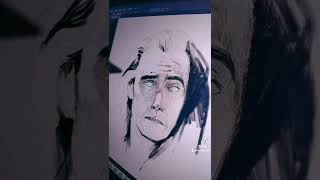 Drawing a portrait #crowley