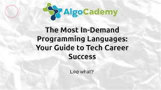 Full The Most In-Demand Programming Languages: Your Guide to Tech Career Success News