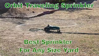 Orbot 58322 Traveling Sprinkler Setup, In Action, Review Best Sprinkler Out There!