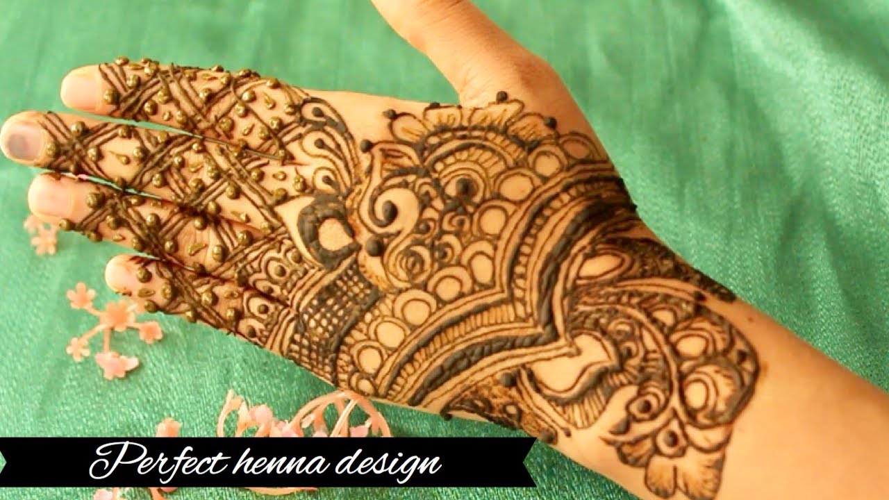 Perfect Hannah design.. Eid Special henna design..Perfect Hanna..Beautiful henna design...Easy Hanna - YouTube