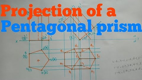 Projection of solid pentagonal prism in Tamil engineering drawing