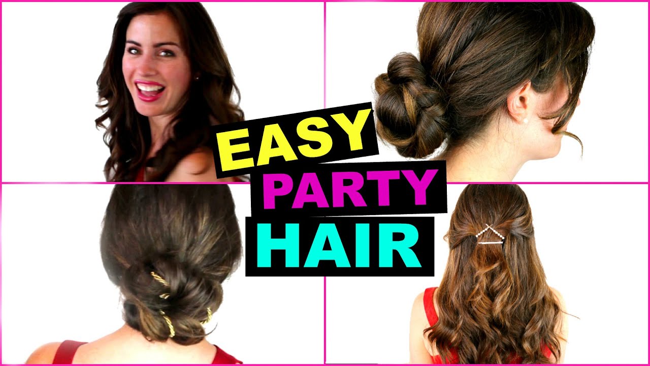 EASY & QUICK Party Hairstyles Great for Going Out! - YouTube