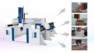 RAPIDTECH CNC 5 AXIS CNC ROUTER for wood foam mold making