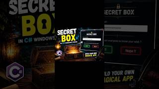 Build a Secret Box App in C# Windows Forms | Hide & Reveal Wishes 🔐✨ | C# Project Tutorial #coding