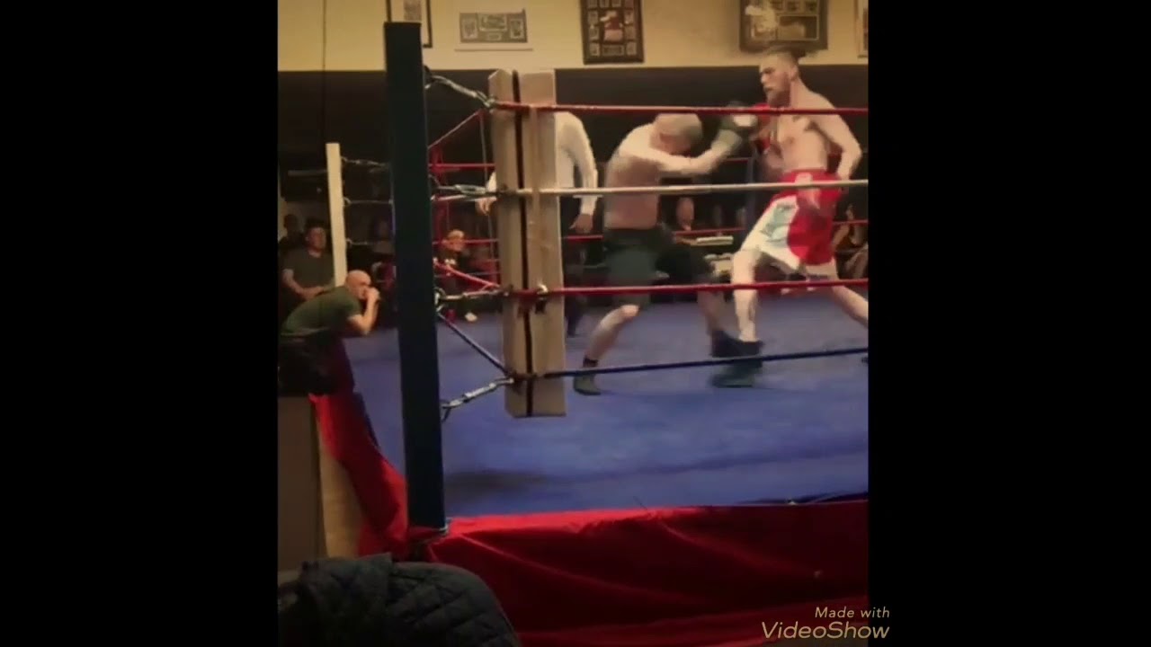 ⁣White collar boxing Luke Grimshaw vs Reece Cooper