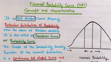 Normal probability curve Concept and Characteristics /B.Ed /Assessment for learning