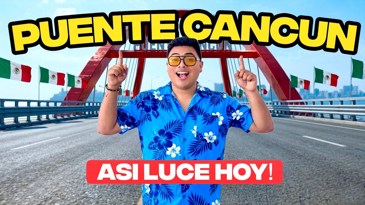 El NUEVO PUENTE de CANCÚN 😱 Así se ve a DIAS de ser INAUGURADO 🔴 Recorriendo los 11KM del PUENTE 🌉