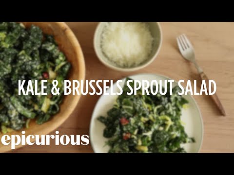 How to Make Kale & Brussels Sprout Salad — Epicurious