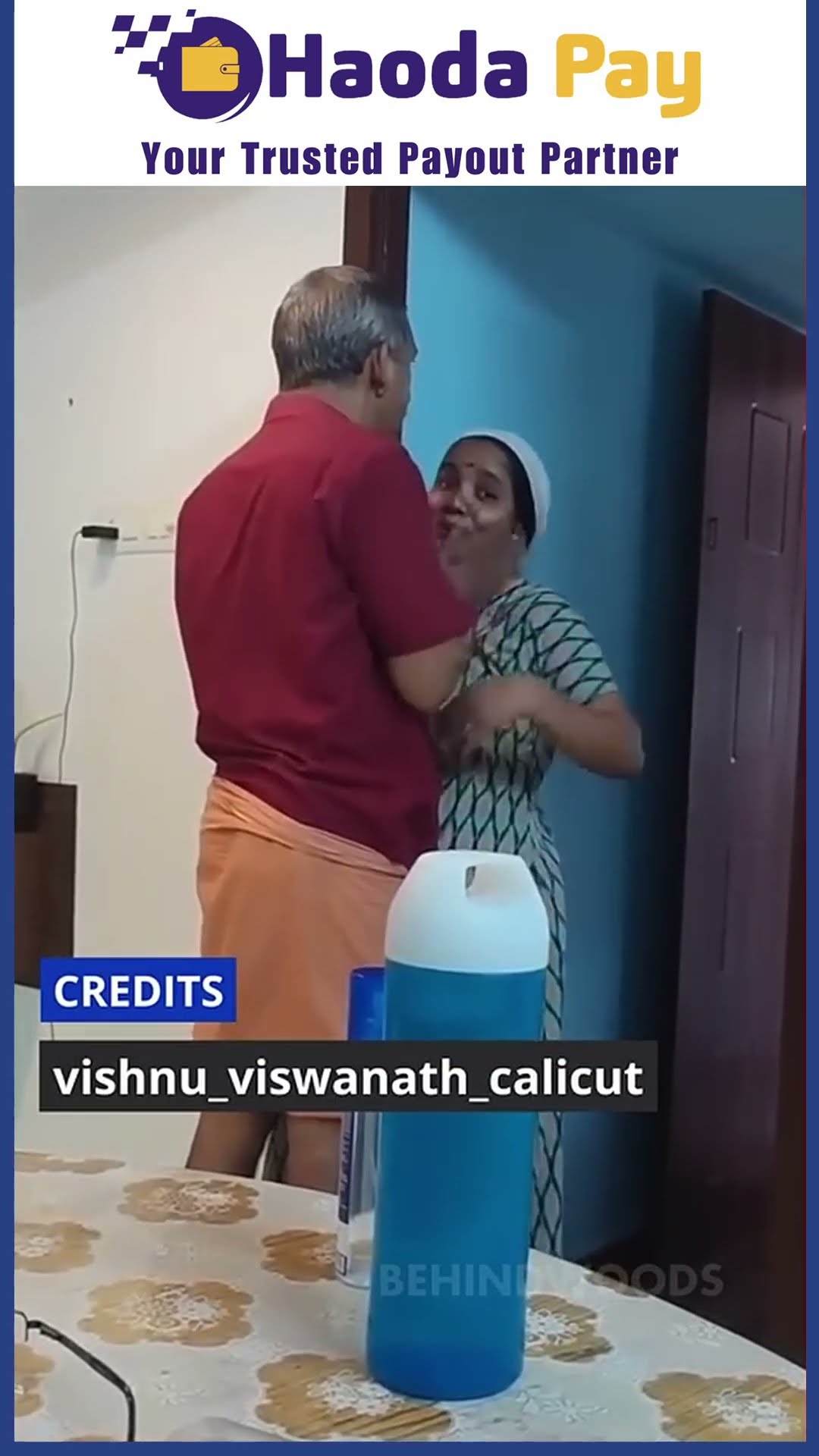 'நீ தான்மா என் உயிர்' ? மனைவிக்கு நெத்தியில் அழகா முத்தம் தந்த கணவன்