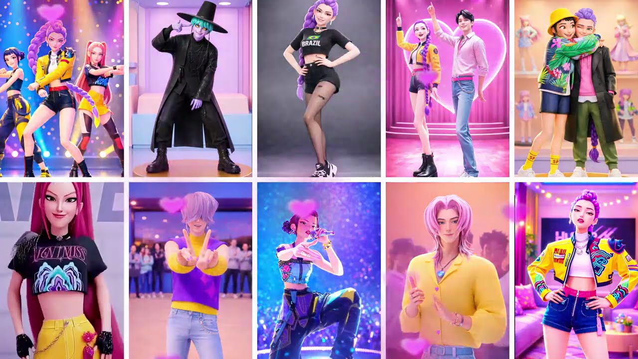 K-POP Demon Hunters/Huntrix vs Saja boys Dance Mega Battle - Rumi vs Jinu vs Zoey vs Mira  🔥 🔥