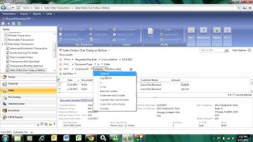 Dynamics GP Order Scheduling