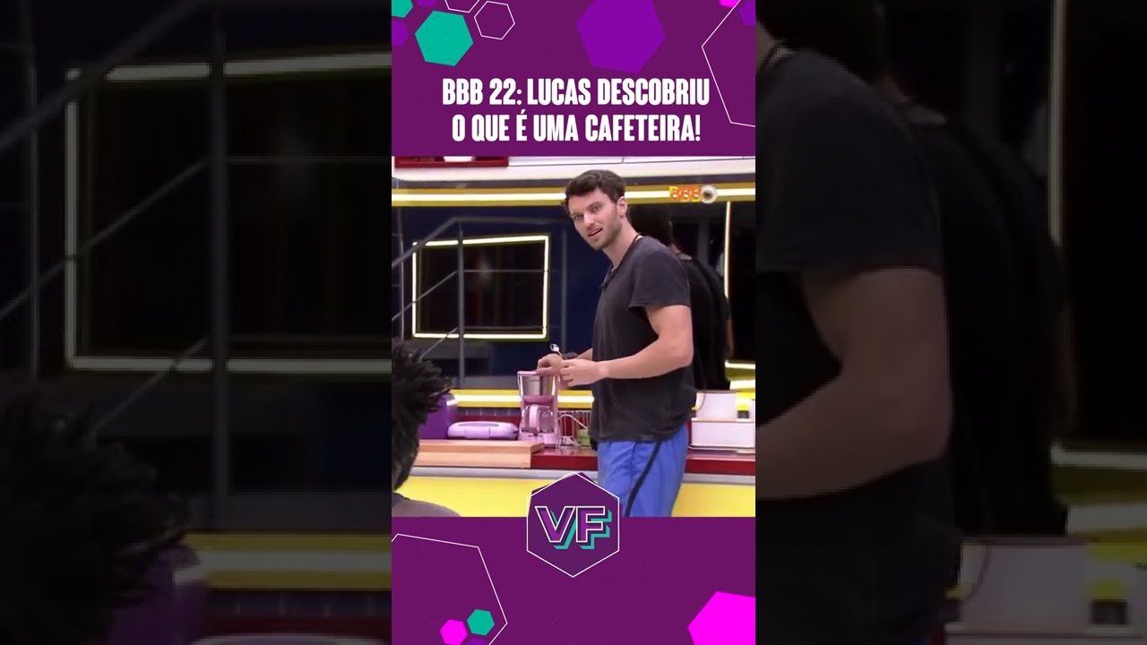 BBB 22: LUCAS FICA IMPRESSIONADO COM A PRATICIDADE DA CAFETEIRA ELETRICA! 😂 #Shorts | Virou Festa