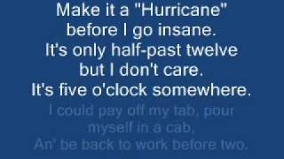 Jimmy Buffett - Its Five O'clock Somewhere lyrics. chords