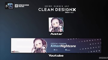 Anime Youtube Banner Template - Clean Design Vol.1《清澈设计：第一版》 [Free Download/Ordered]