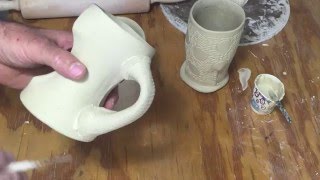 Handbuilt Cups Part IV Soft Slabs Hollow Handles screenshot 2