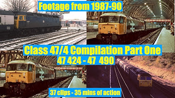 Trains in the 1980s - Class 47/4 Compilation - Part 1 (47 424 - 47 490)