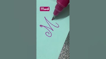 How to write March in English Cursive #viral #shorts #signatureshub #whatsappstatus #march #cursive