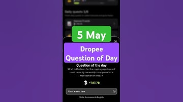 Dropee Question of Day Code 5 May | Dropee Question of Day | Dropee Today Question of Day