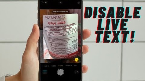 How to Disable Live Text in Camera App in iOS 15 on iPhone and iPad