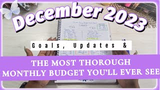 December monthly budget | The most thorough monthly budget you’ll ever see | Zero based Budget