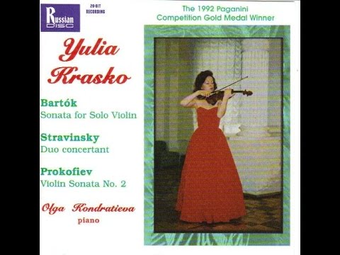 Bartok, Stravinsky, Prokofiev played by Julia Krasko violin, Olga Kondratieva, piano