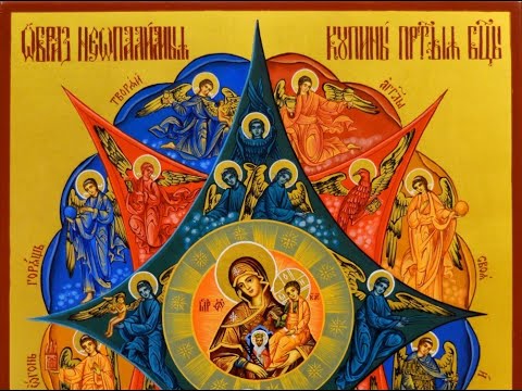 Рукописная икона Неопалимая