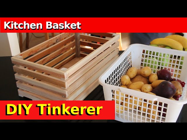 Kitchen basket (wooden Crate) scrap wood build 