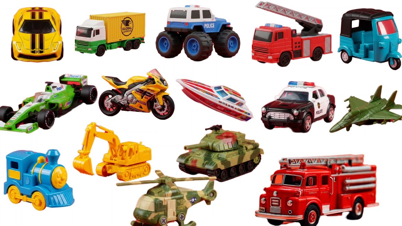 Kids toys vehicles collection/ rang birangi gadio ka set by kidzo bug tv 