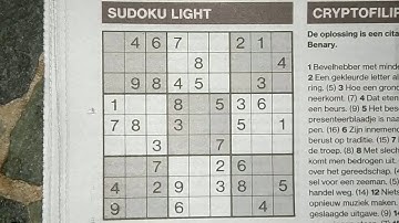 Light Sudoku puzzle in 6 minutes (with a PDF file) 04-26-2019 part 1 of 2