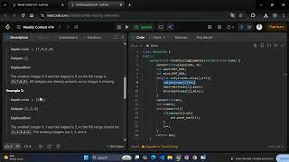 🔥 Find Missing Elements | LeetCode Contest Problem Solution | 11/2/2025 Wealth