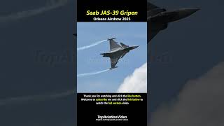 Swedish JAS-39 Gripen fighter fly display | Orleans Airshow 2025 Swedish JAS-39 Gripen fighter fly display | Orleans Airshow 2025
