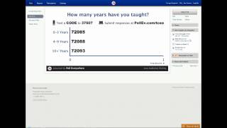 Creating a Poll Using Poll Everywhere