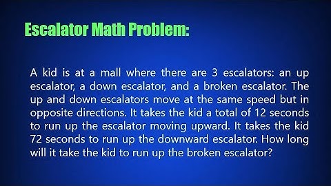 Escalator Math Problem